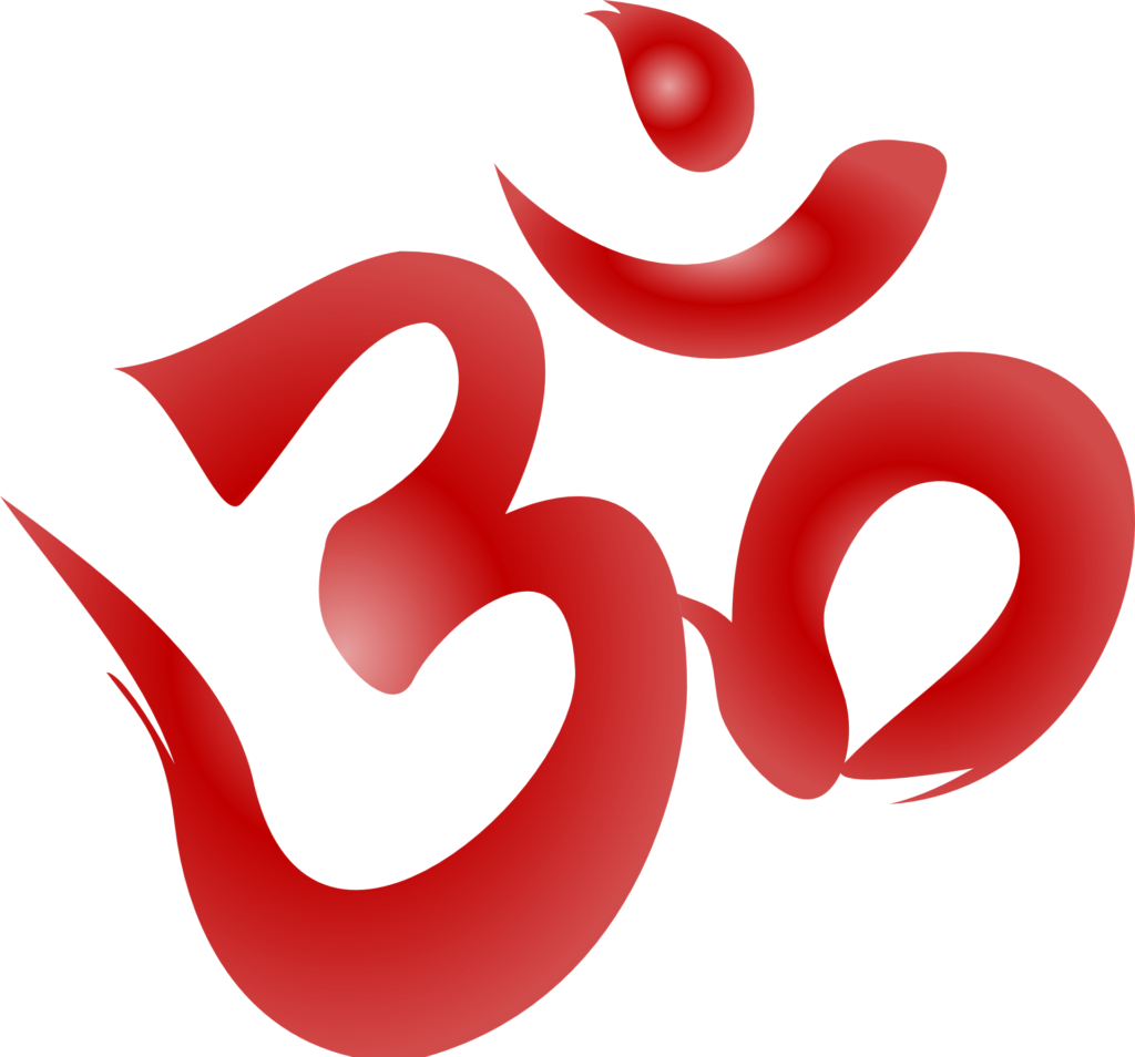 red Om symbol